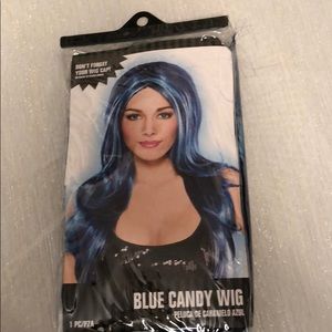 Blue candy wig